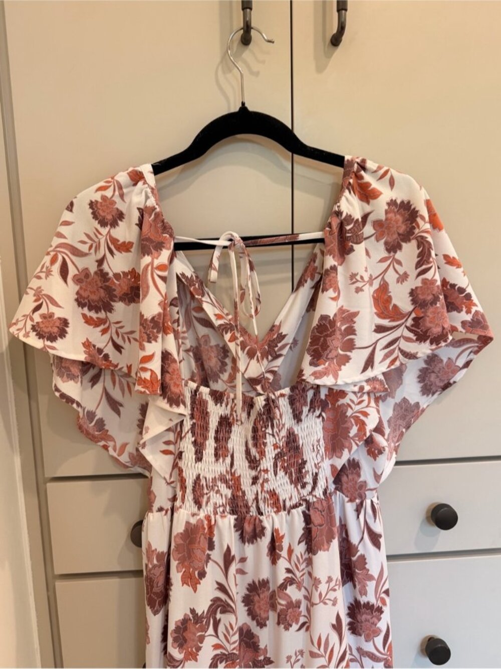 Market & Spruce White Maxi Dress with Floral Print - Picture 3 of 4